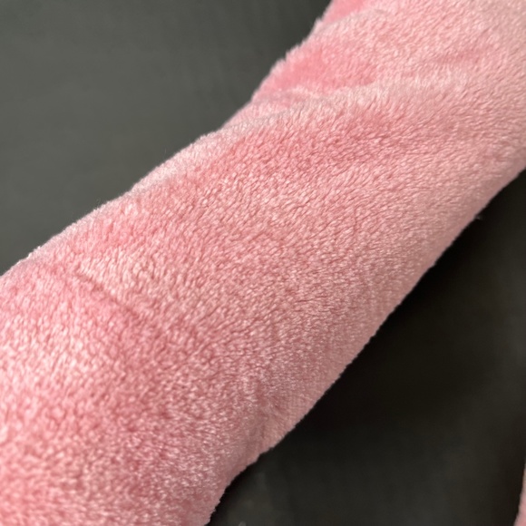 Fleece Fingerless Gloves Pink Fuzzy Arm Warmers Long Driving Covers Fur Warm Y2k - Picture 4 of 6